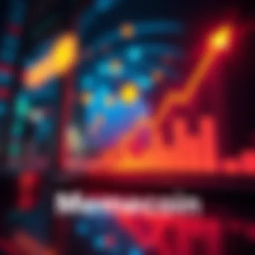 A visual representation of memecoins influencing the cryptocurrency market, with playful graphics and upward trends in charts.