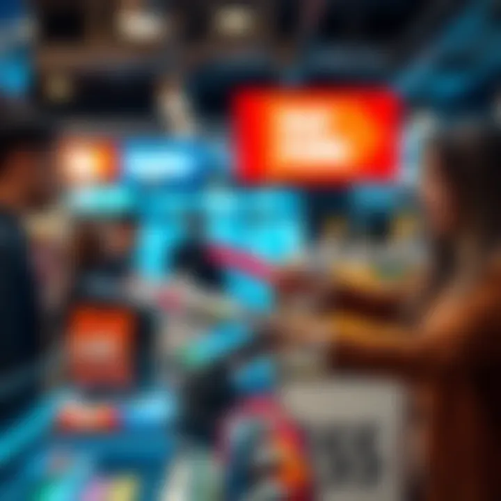 A merchant at a point of sale using a digital device to accept a payment without real-time fund verification, showcasing security and convenience.