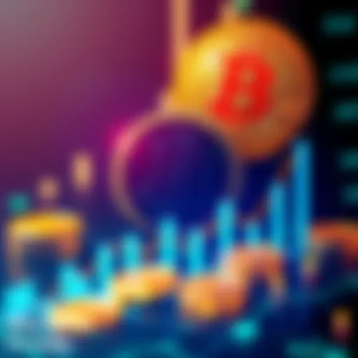 MicroStrategy's logo with Bitcoin symbols and a graphic showing profit growth