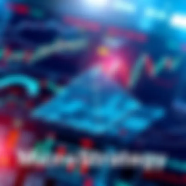 A visual representation showing financial charts and graphs with a pyramid diagram in the background, symbolizing the discussion of MicroStrategy's business practices