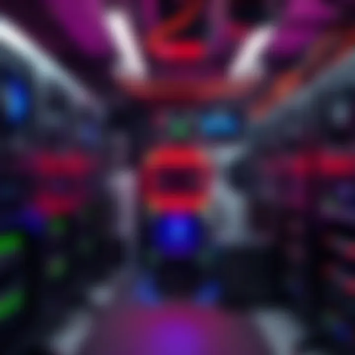 A small mining farm in Norway with crypto mining rigs and coolers in a compact space