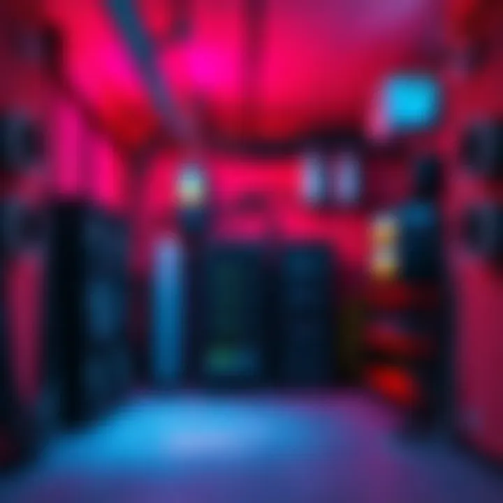 A small storage area with mining equipment and electrical setup for cryptocurrency mining at a 4-unit property.