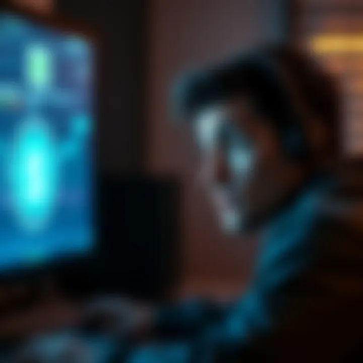 A person looking confused at a computer screen showing a cryptocurrency wallet, with a digital currency symbol representing USDT