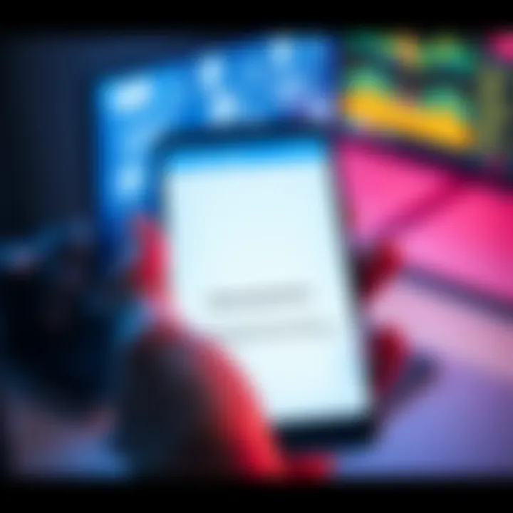 A smartphone screen showing an empty app interface where the watchlist feature used to be, with user complaints visible in the background.
