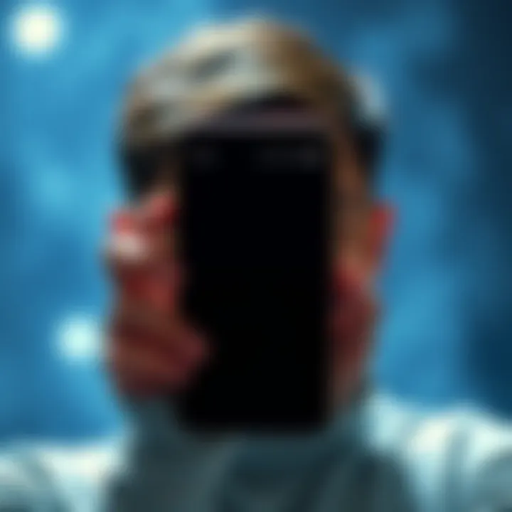 A person looking frustrated at a smartphone displaying a blank Torch Wallet app, highlighting concerns over missing Zil stake.