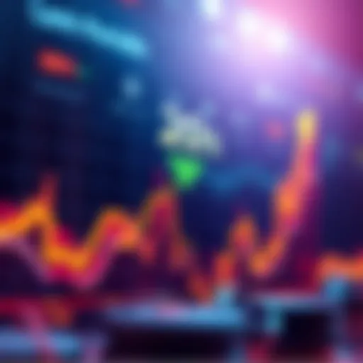 A graphic showing a rising financial graph with a 20k milestone marker and a percentage symbol indicating 35% return