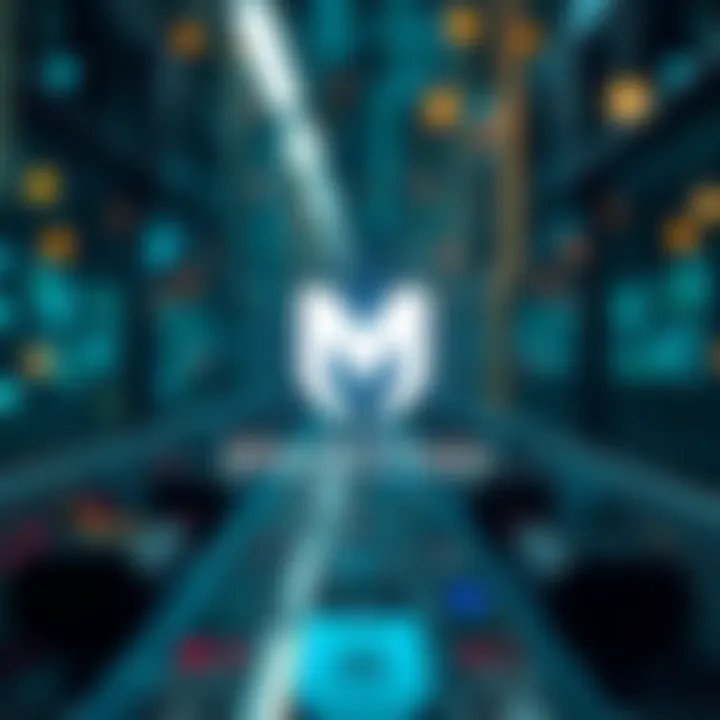 A digital representation of the Moca Chain logo with blockchain elements in the background, symbolizing the upcoming mainnet launch.