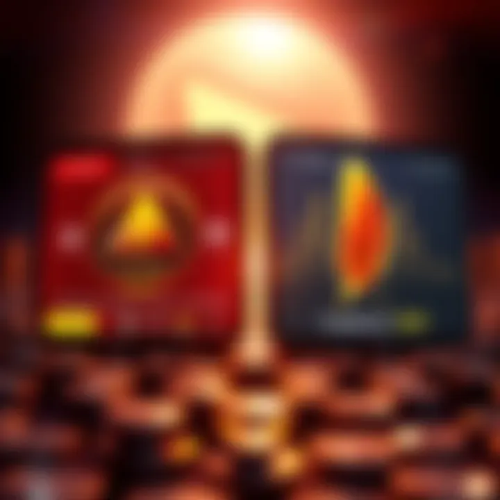 A side-by-side display of Monero GUI wallet and Feather Wallet interfaces, highlighting user-friendly features of Feather Wallet and the slow performance of Monero GUI.