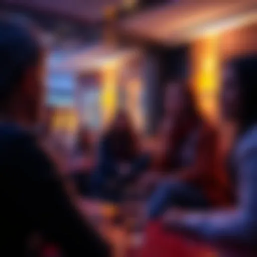 People sharing their monthly achievements and challenges in a casual setting.
