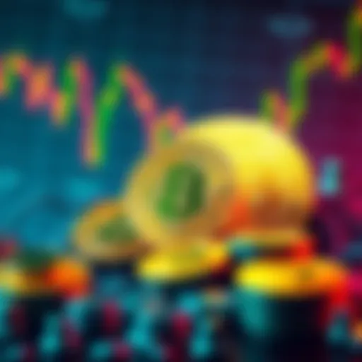 Illustration showing MSTR stock and Bitcoin coins, symbolizing the company's investment strategy