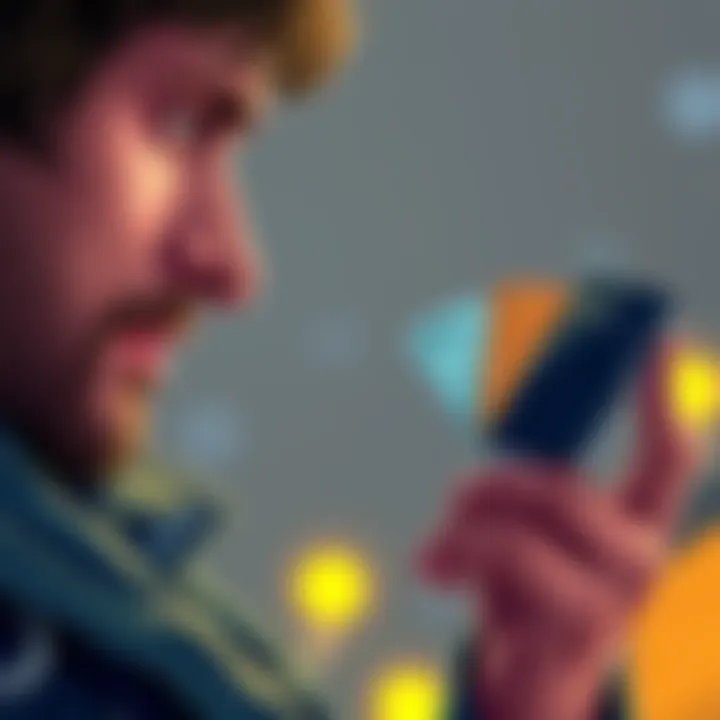 A person contemplating a Nano X Ledger cold wallet, considering color options and a Bitcoin promotional voucher, with a thoughtful expression.