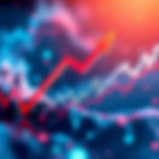 Graph showing NEAR Protocol price trends with a rising arrow, representing potential growth in 2025-26