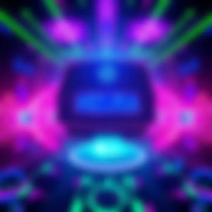 Graphic showcasing the NEURA Mainnet launch with vibrant colors and technology elements