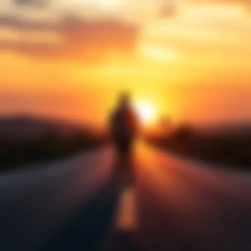 A person standing at a crossroads, looking towards a sunrise, symbolizing new opportunities and changes ahead.
