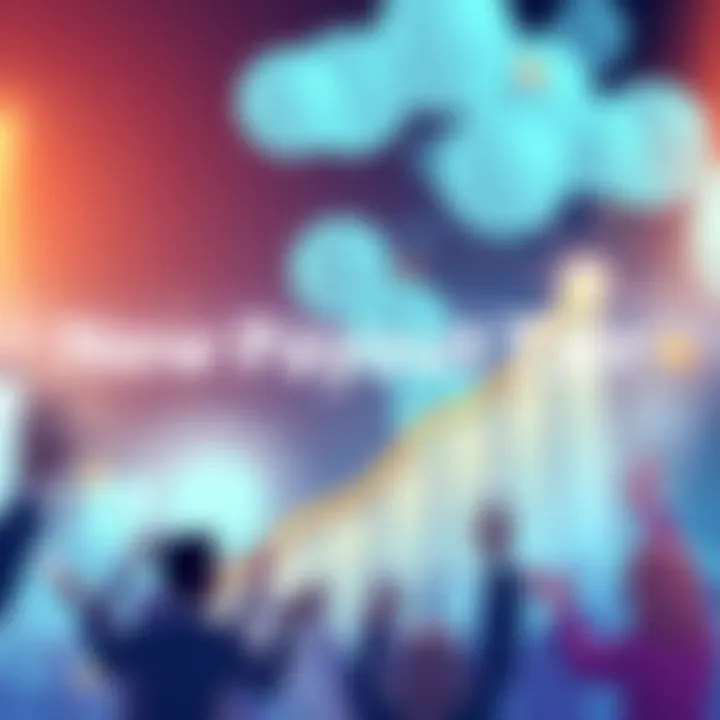 An illustration showing a graph with an upward trend and people celebrating their rewards.