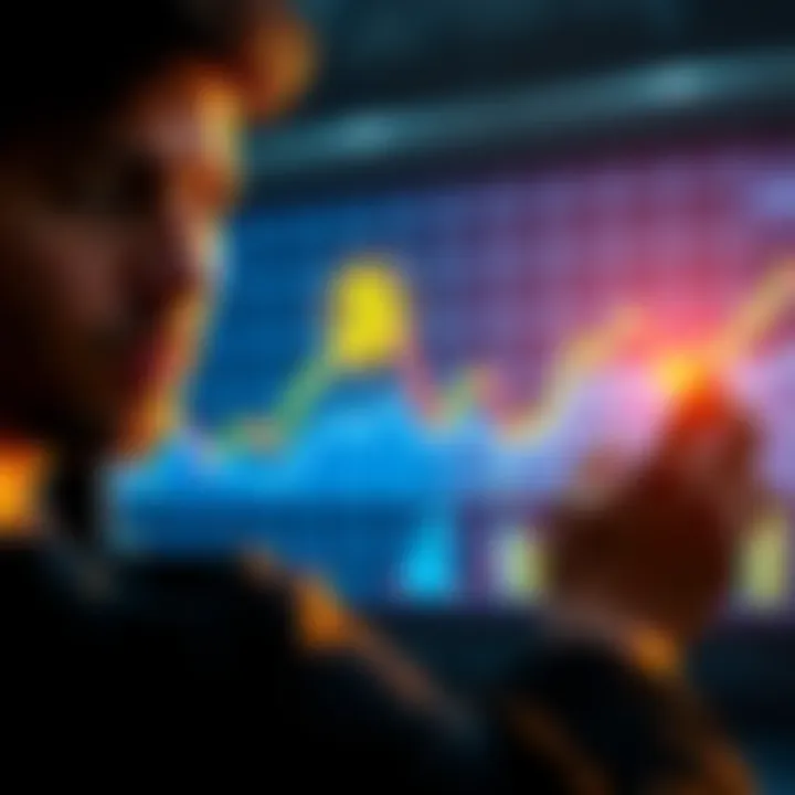 A person looking at a graph showing Bitcoin price trends with excitement after buying Bitcoin.