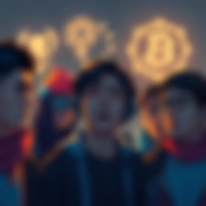 A group of new developers looking frustrated as they face obstacles labeled as gatekeeping in the Solana ecosystem, with logos of Phantom and Blowfish in the background.