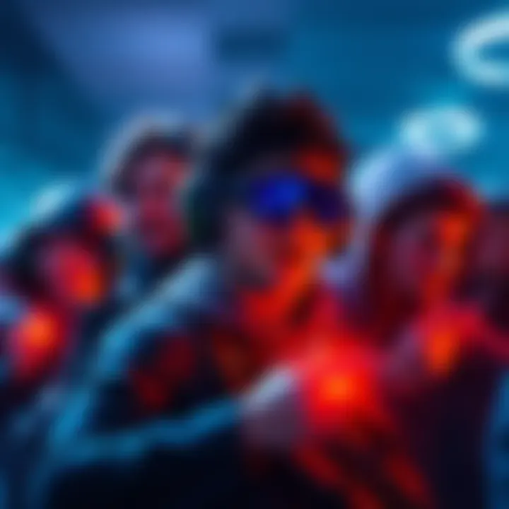 A group of eager new hunters preparing for trials, with excitement and determination visible on their faces.
