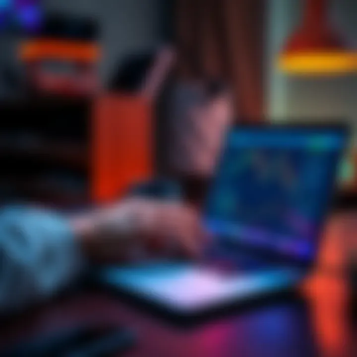 A person setting up a new wallet on a laptop for their Bobcat 300 miner