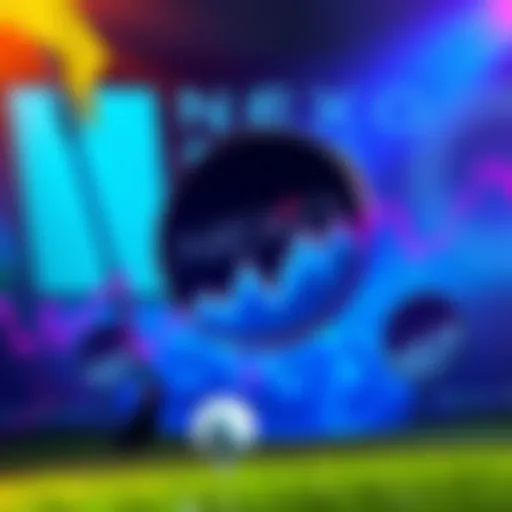 A graphic representation of the NEXO token showing its steady price movement with golf sponsorship elements in the background.