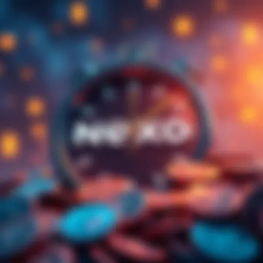 Graphic showing Nexo logo with a clock indicating midnight and crypto coins around it