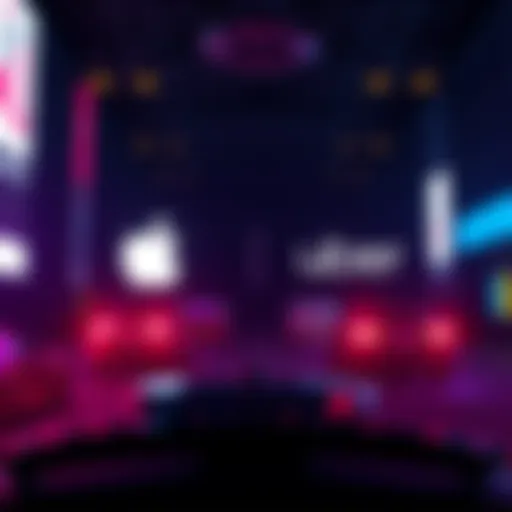 A visual representation of the Nexus Wallet presentation featuring logos of Apple and Uber, showcasing digital wallets and transportation innovations.