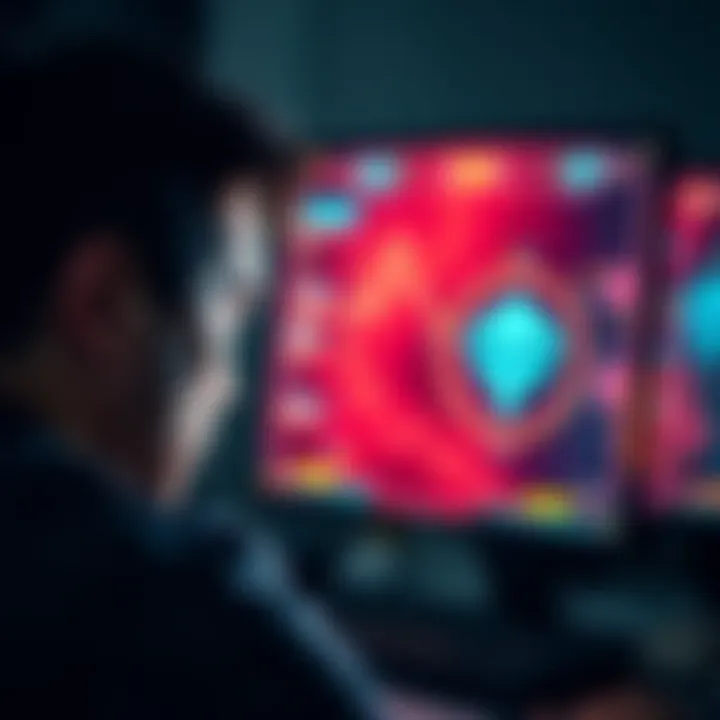 A worried person looking at their digital assets on a screen with a MetaMask logo, showing uncertainty about NFT migration.