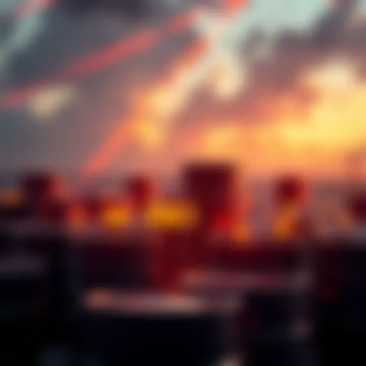 Visual representation of OILX cryptocurrency with oil barrels and digital currency symbols