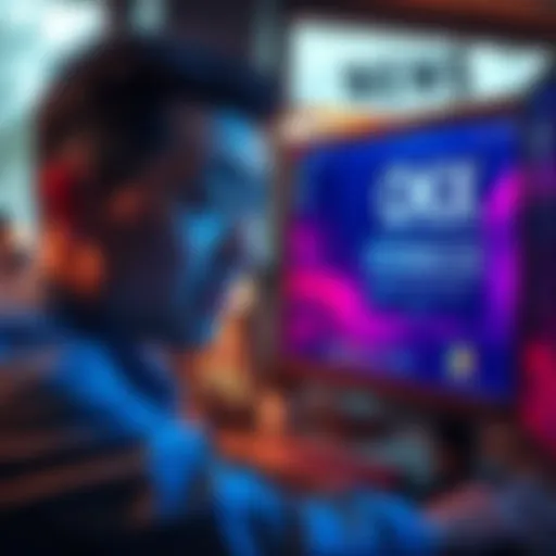 A frustrated person looking at a computer screen showing withdrawal errors on OKX exchange