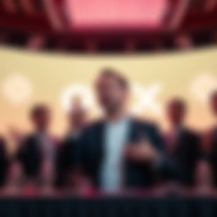 The CEO of OKX speaking at a press conference, addressing concerns about user account lockouts.