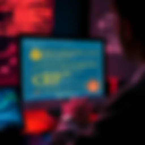 A computer screen displaying a base64 encoded JSON file and a person examining it for XRP assets.