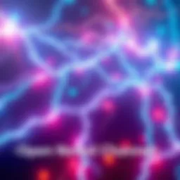 A visual representation of multiple lightning nodes connecting through channels, symbolizing collaboration in a digital network.