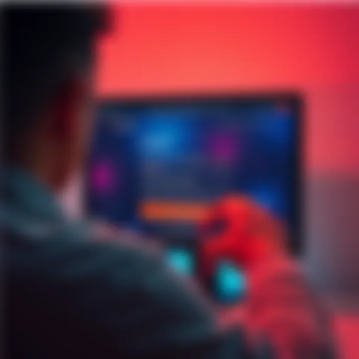 A frustrated person looking at a computer screen displaying the Opensea homepage with a warning message about account deletion.