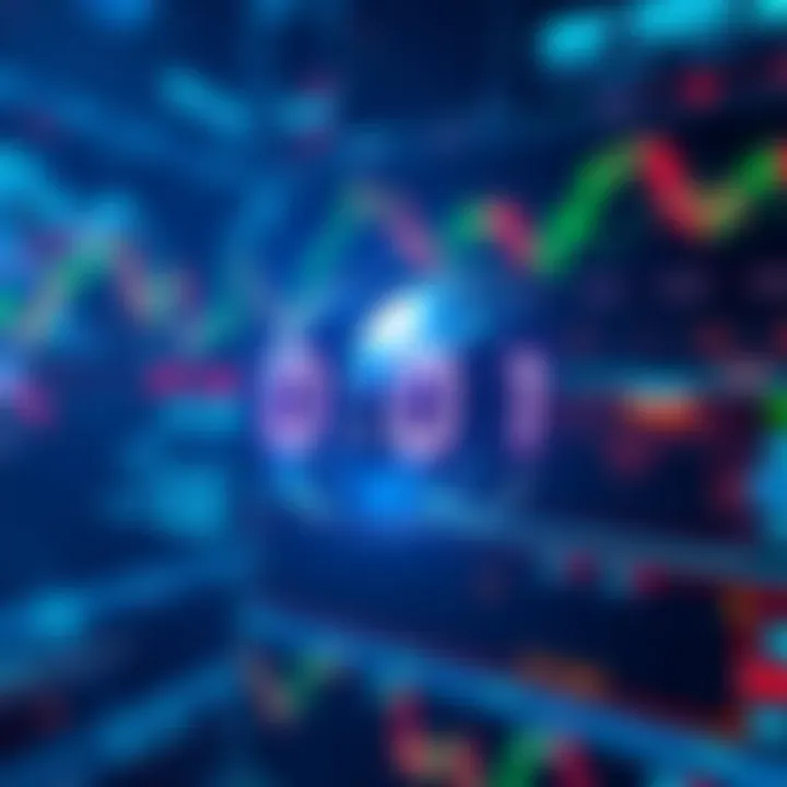 A graphic showing the Orbit Trader logo with a countdown to its token launch on a digital background representing trading and finance.