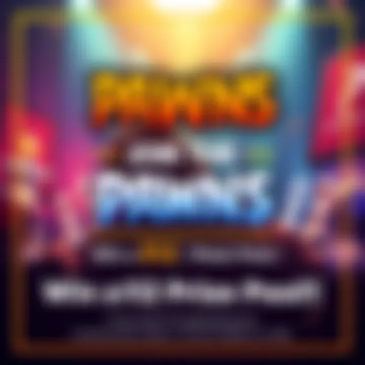 Colorful graphic promoting the Pawns contest with text and prize details