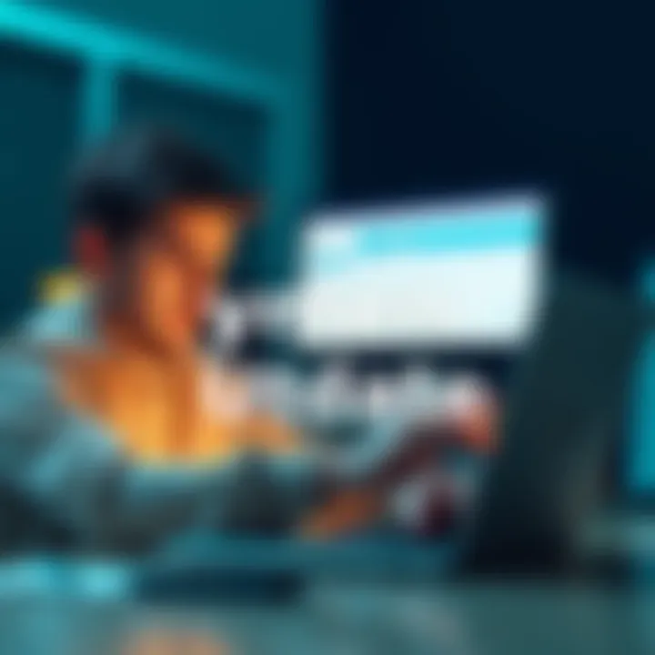User checking payment status on a laptop with a concerned expression