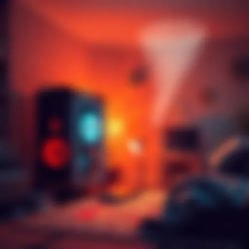 A home PC mining Monero with warm air blowing out to heat a room during winter