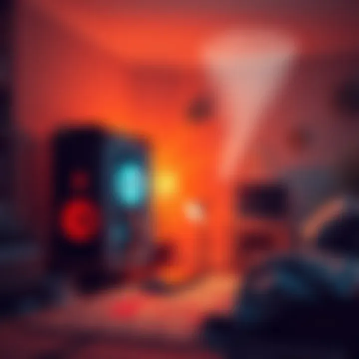 A home PC mining Monero with warm air blowing out to heat a room during winter