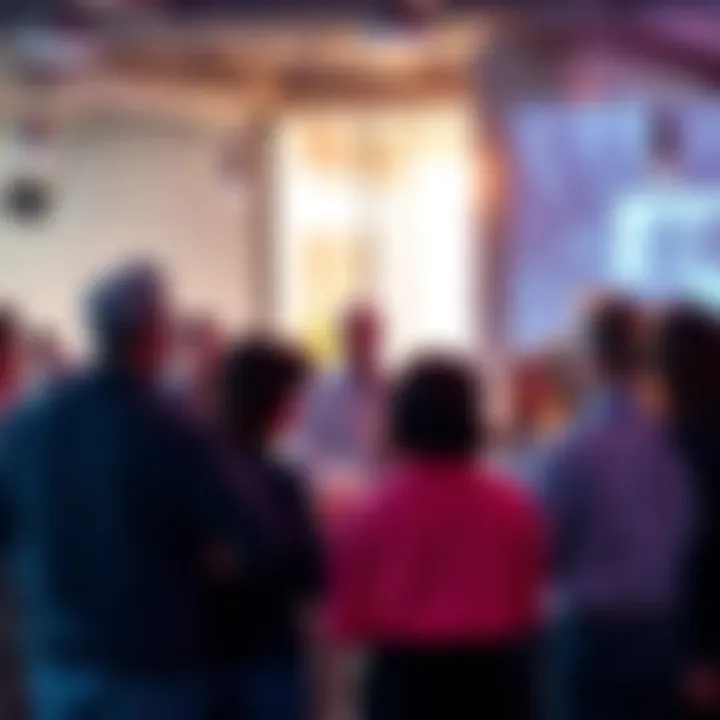 A group of people gathered, engaging in a discussion about today's social challenges and issues.