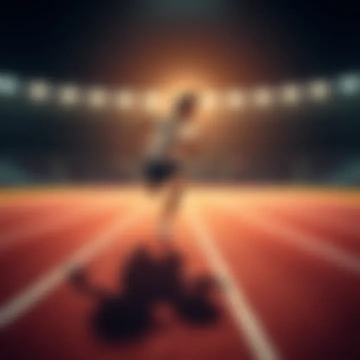 A determined individual running on a track, symbolizing the ongoing journey of persistence and dedication in achieving goals.