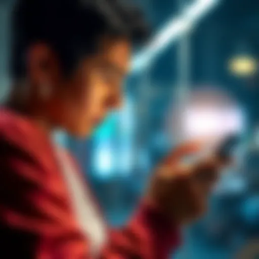 A person looking at their phone with a concerned expression while checking their digital wallet for sweat earnings.