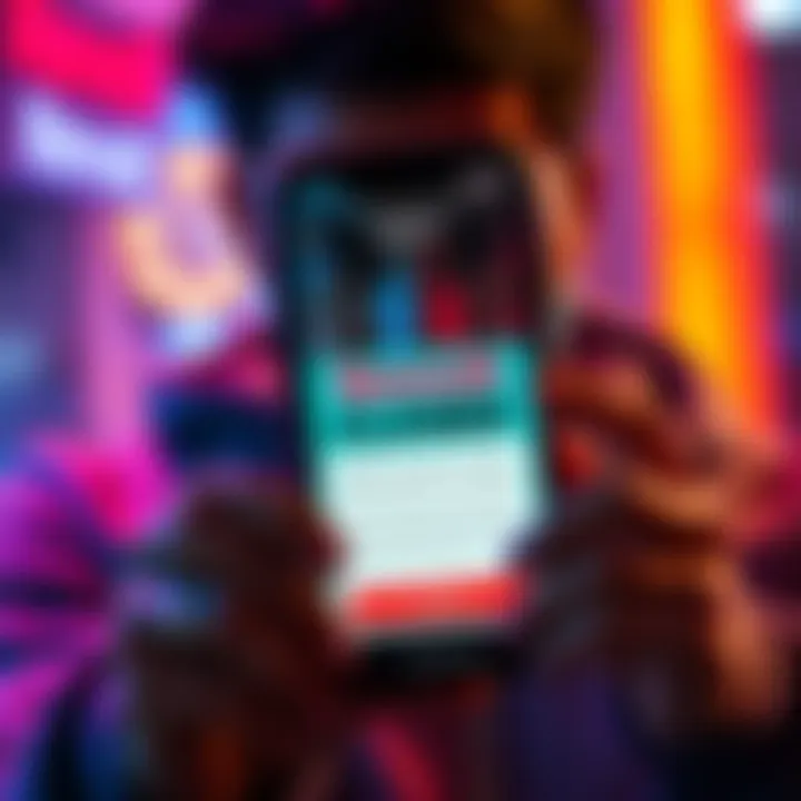 A worried person holding a smartphone showing a closed account notification from Revolut