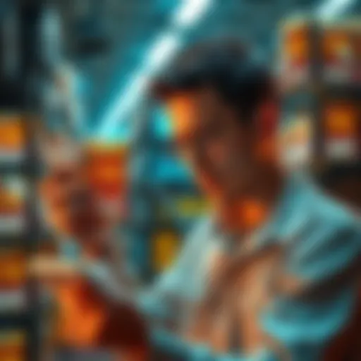 A person examines their collection of 12 digital parcels labeled as legendary and epic, displaying concern about low income generation.