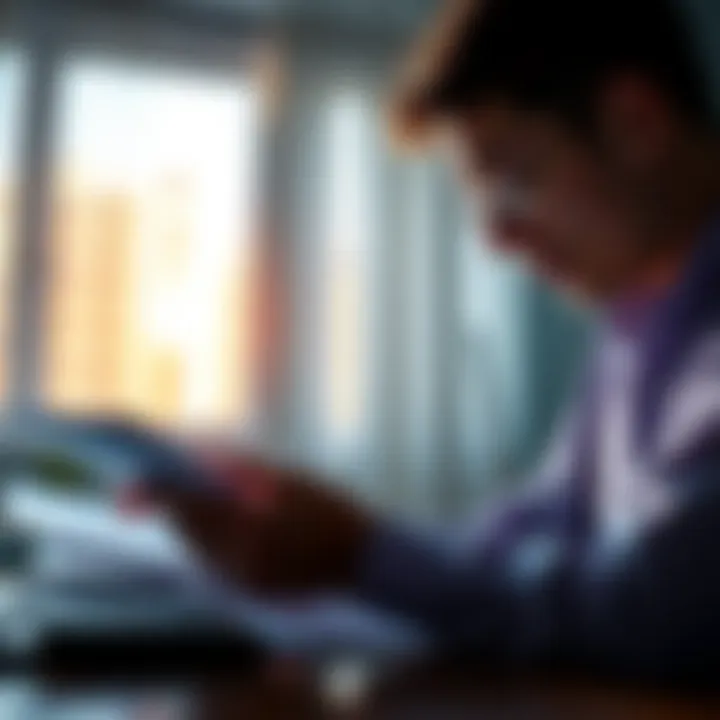 Individual looking over paperwork related to a parent's loan after their passing