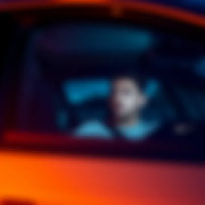 Individual reflects on life choices while sitting in their car, surrounded by simplicity.