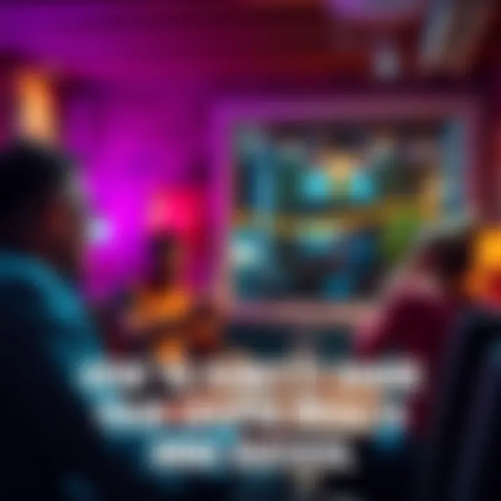 A person in casual attire discussing financial success with friends in a cozy setting, hinting at crypto wealth without direct mention.