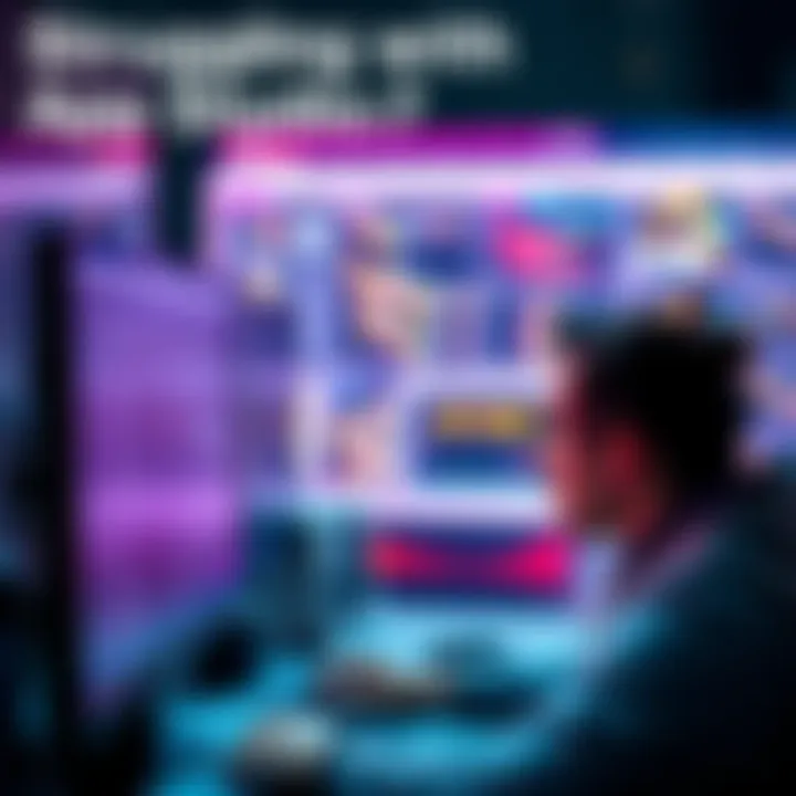 A person looking at a computer screen, trying to solve issues with App Studio software.