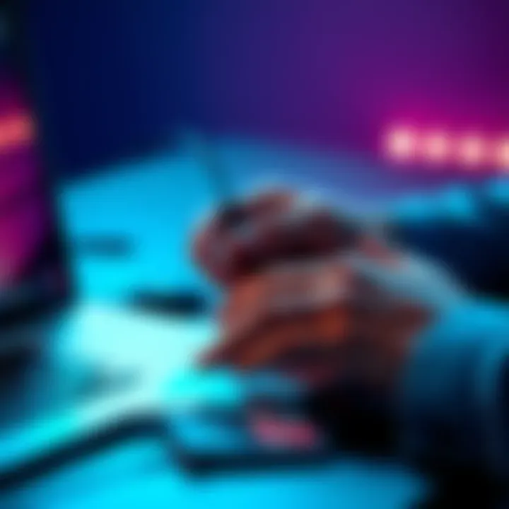 A person connects an SD card reader to a laptop while holding an SD card, considering setup options for a device.