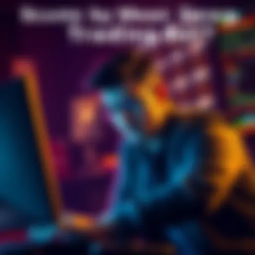 Individual looking concerned while using a computer, symbolizing troubles with a trading bot