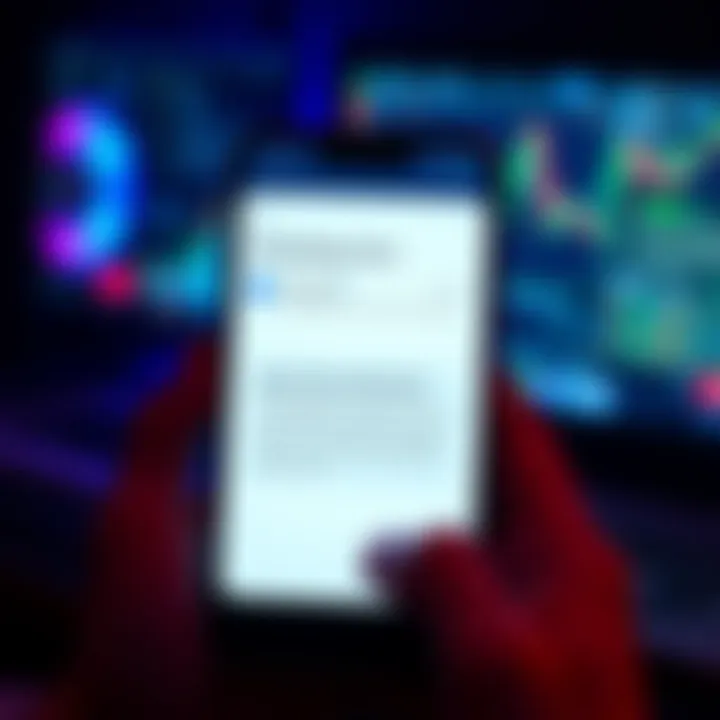 A smartphone displaying a phishing text message claiming to be from Coinbase support, warning users to be cautious.